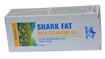 Creme mit Haifett, 75ml für trockene Haut, bei atopischem Ekzem, Schuppung, mehrere Kräuterextrakte, Schöllkraut (Чистотіл),